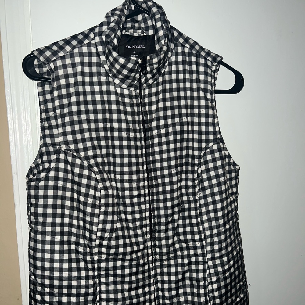 Kim Rogers Monochrome Checkered Vest
